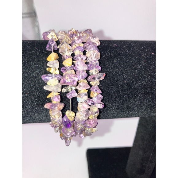 Amethyst Chips Wrap Around Wire Bracelet & Earrings! - Picture 9 of 10